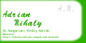 adrian mihaly business card